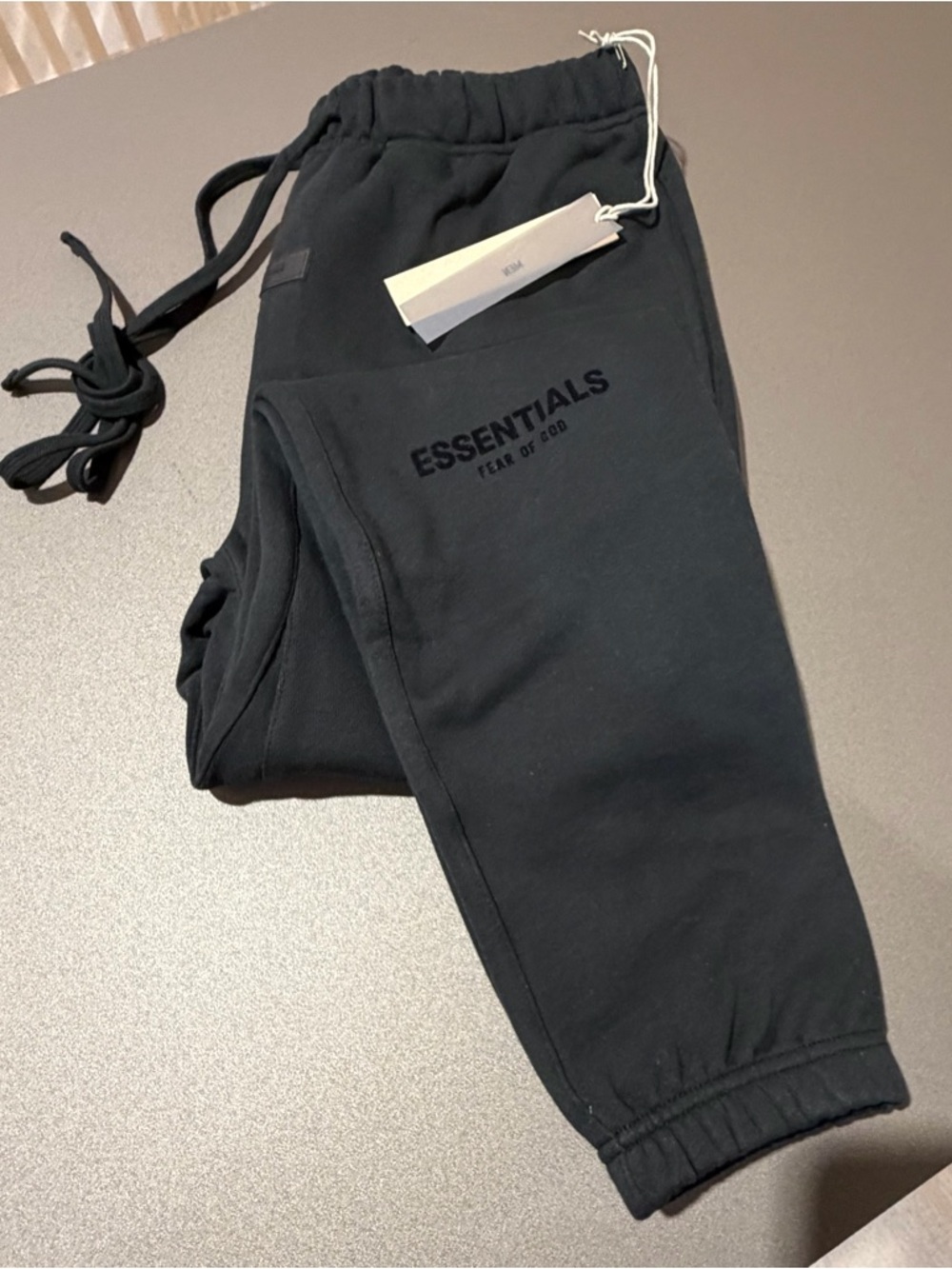 Fear of God ESSENTIALS Black Logo Sweatpants